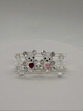 Crystal Bear Couple Figurine Mini